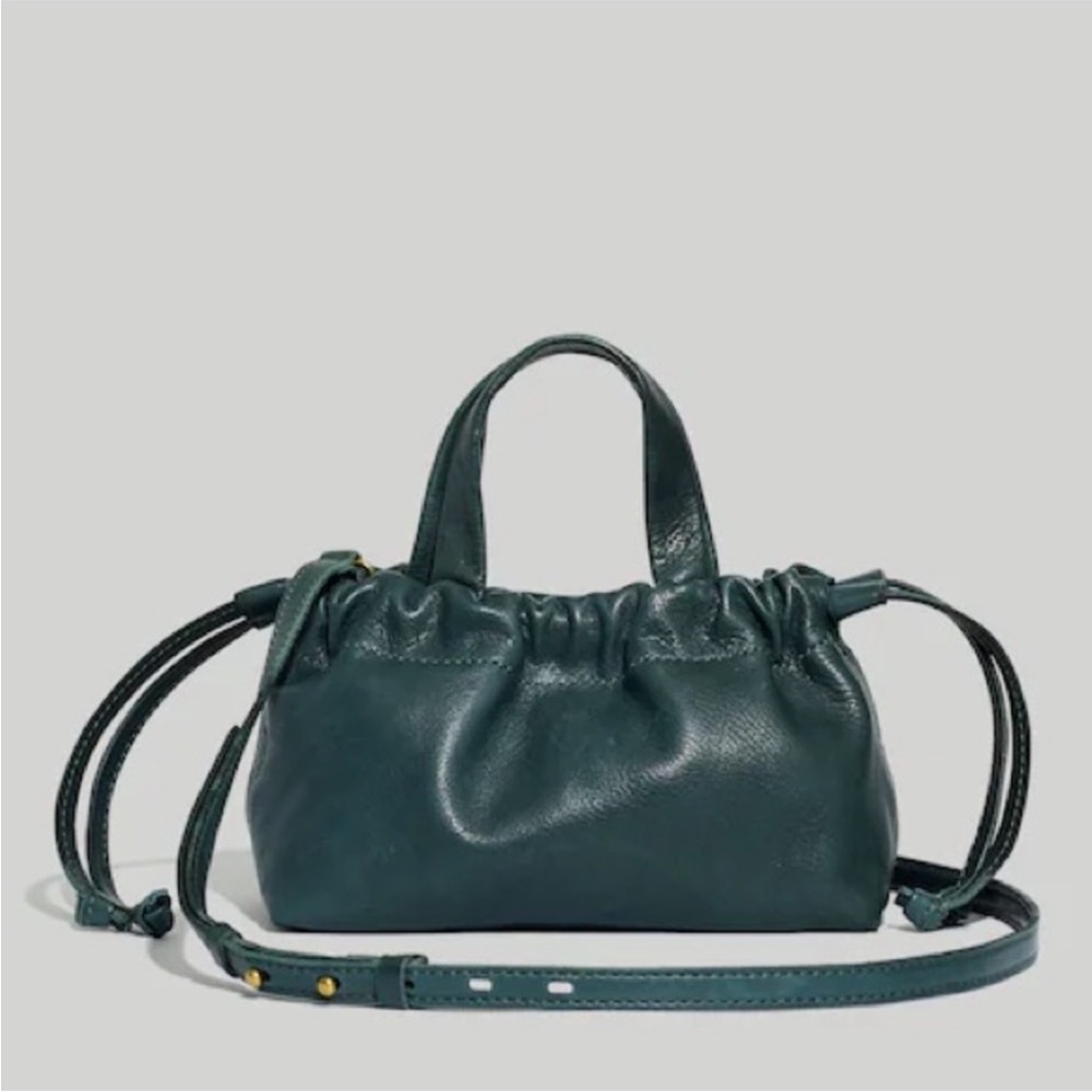 Madewell Piazza Mini Leather Crossbody Dark Palm Green